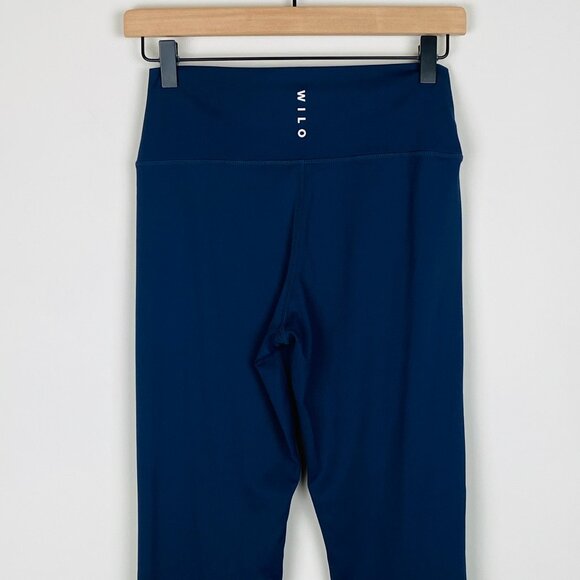 WILO The Label Navy Cobalt Blue Split Flare Leg Athletic Pants, Size S - Picture 8 of 12